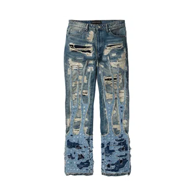 Pre-owned Who Decides War Flame Boro Denim 'denim' | Blue | Men's Size 36