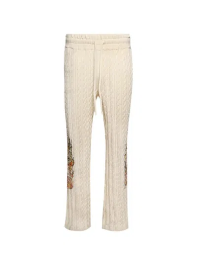 Who Decides War Flame Glass Cable Knit Lounge Pants - Cream