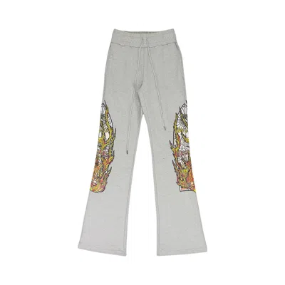 Pre-owned Who Decides War Flame Glass Sweatpants 'grey' | Men's Size 28 In Gray