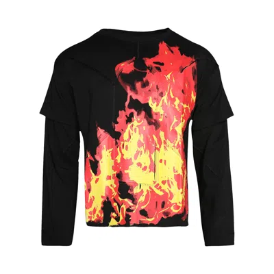 Pre-owned Who Decides War Flame Long-sleeve 'coal' | Black | Men's Size M