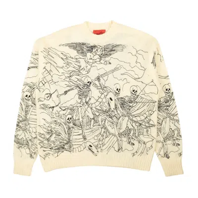 Pre-owned Who Decides War Four Horsemen Pullover Sweater 'white' | Men's Size Xl