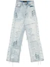 Who Decides War Full Distress Arch Jeans In Blue