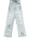 Who Decides War Full Distress Arch Jeans In Blue