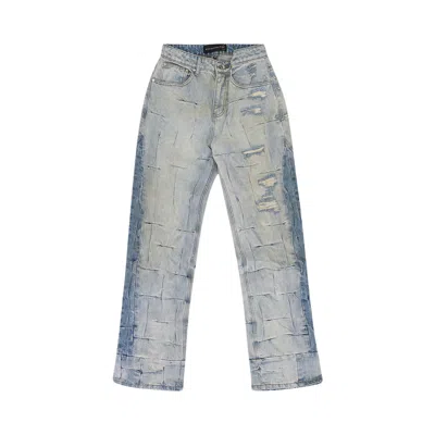 Pre-owned Who Decides War Gathered Straight Fit Jeans 'blue' | Men's Size 40