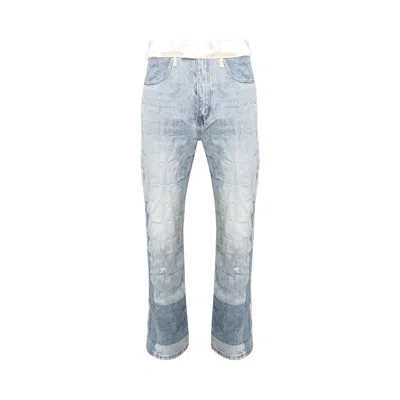 Pre-owned Who Decides War Gathered Tuxedo Denim Pant 'sky' | Blue | Men's Size 36