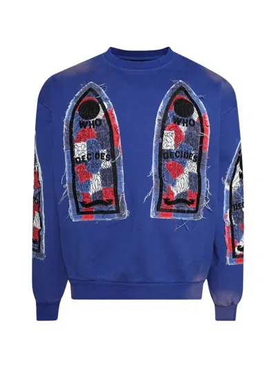 Who Decides War Glory Fabricated Sweatshirt In Blue