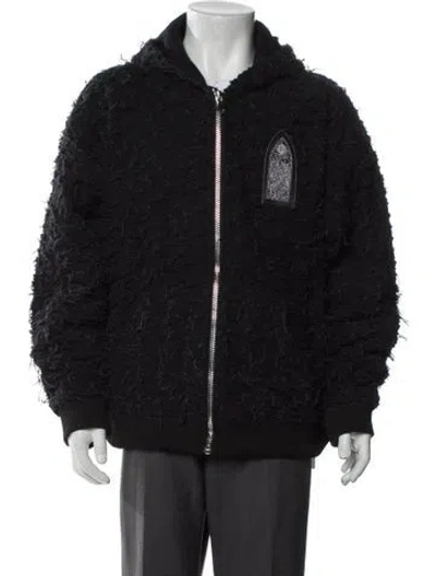 Pre-owned Who Decides War Graphic Print Bomber Jacket In Gray