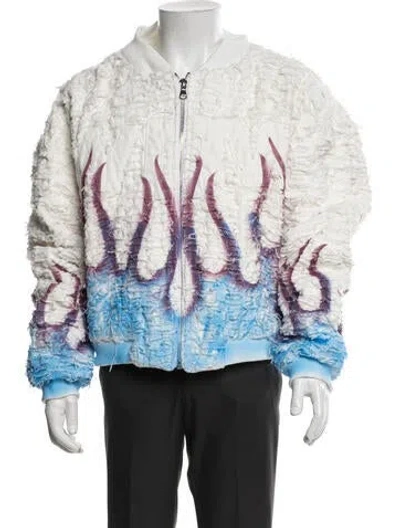 Pre-owned Who Decides War Graphic Print Bomber Jacket W/ Tags In Multicolor