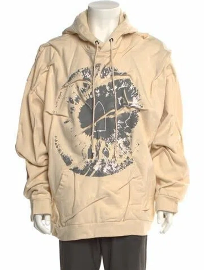 Pre-owned Who Decides War Graphic Print Crew Neck Hoodie In Neutral