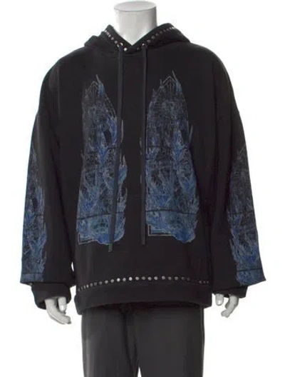 Pre-owned Who Decides War Graphic Print Crew Neck Hoodie W/ Tags In Black