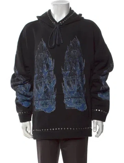 Pre-owned Who Decides War Graphic Print Crew Neck Hoodie W/ Tags In Black