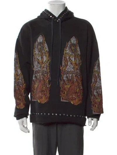 Pre-owned Who Decides War Graphic Print Crew Neck Hoodie W/ Tags In Multicolor