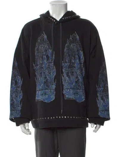 Pre-owned Who Decides War Graphic Print Crew Neck Hoodie W/ Tags In Multicolor