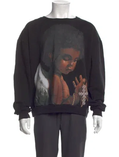 Pre-owned Who Decides War Graphic Print Crew Neck Sweatshirt In Gray