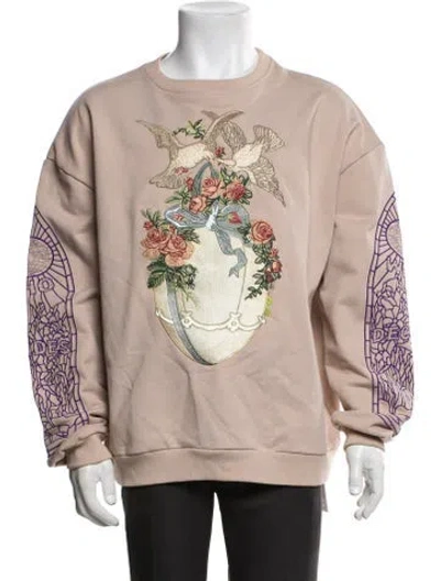 Pre-owned Who Decides War Graphic Print Crew Neck Sweatshirt In Neutrals