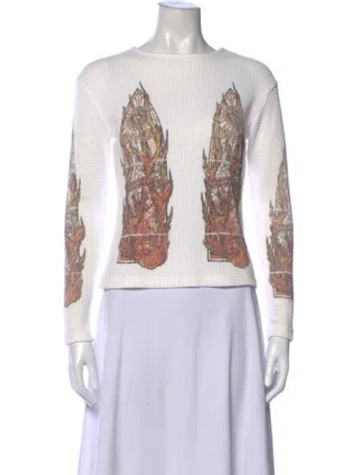 Pre-owned Who Decides War Graphic Print Crew Neck Top In Multi