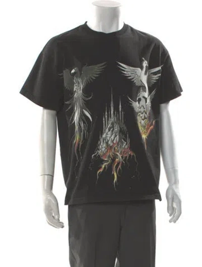 Pre-owned Who Decides War Graphic Print Crew Neck T-shirt In Gray