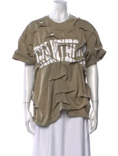 Pre-owned Who Decides War Graphic Print Crew Neck T-shirt In Neutral