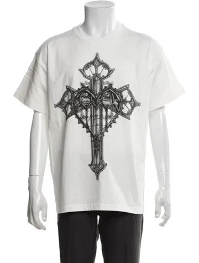 Pre-owned Who Decides War Graphic Print Crew Neck T-shirt W/ Tags In White