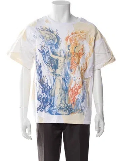 Pre-owned Who Decides War Graphic Print Crew Neck T-shirt In White
