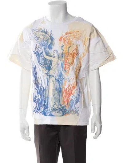 Pre-owned Who Decides War Graphic Print Crew Neck T-shirt In White