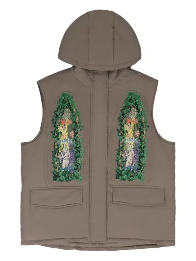 Who Decides War Graphic-print Gilet In Brown