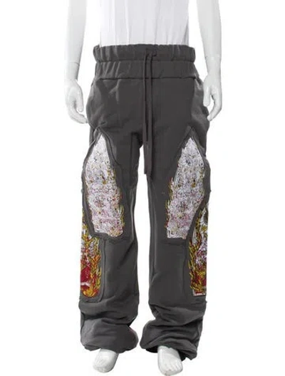 Pre-owned Who Decides War Graphic Print Joggers W/ Tags In Multi