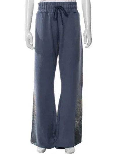 Pre-owned Who Decides War Graphic Print Lounge Bottoms W/ Tags In Blue