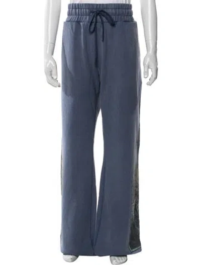 Pre-owned Who Decides War Graphic Print Lounge Bottoms W/ Tags In Blue