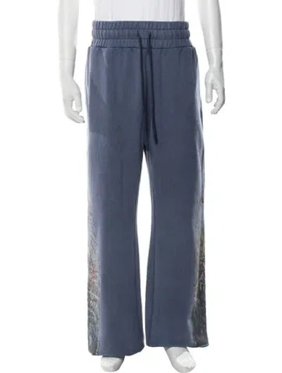 Pre-owned Who Decides War Graphic Print Lounge Bottoms W/ Tags In Blue