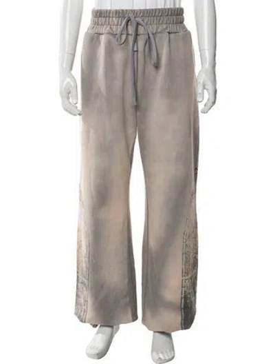 Pre-owned Who Decides War Graphic Print Lounge Bottoms W/ Tags In Neutrals