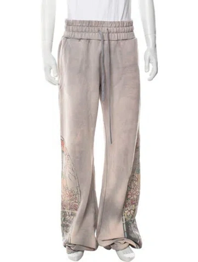 Pre-owned Who Decides War Graphic Print Lounge Bottoms W/ Tags In Neutrals