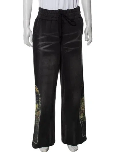 Pre-owned Who Decides War Graphic Print Pants W/ Tags In Black