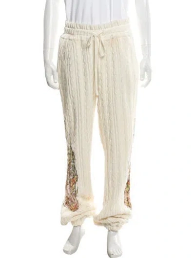 Pre-owned Who Decides War Graphic Print Pants In Yellow
