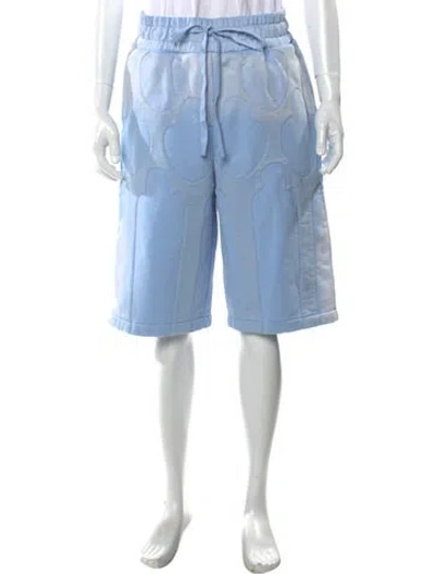Pre-owned Who Decides War Graphic Print Shorts W/ Tags In Blue