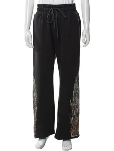 Pre-owned Who Decides War Graphic Print Studded Accents Pajama Bottoms W/ Tags In Black