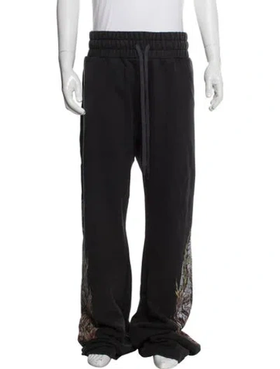 Pre-owned Who Decides War Graphic Print Sweatpants W/ Tags In Black
