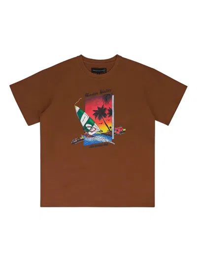 Who Decides War Graphic-print T-shirt In Brown