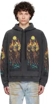 Who Decides War Gray Anvil Hoodie In Black