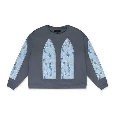 Who Decides War Gray Camo Glass Pullover Sweatshirt In Blue