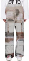 Who Decides War Gray Darning Cargo Pants In Grey