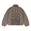 Who Decides War Embroidered Padded Jacket In Gray