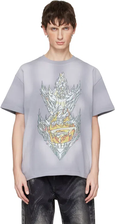 Who Decides War Gray Engulfed Memories Jersey T-shirt In Animal Print