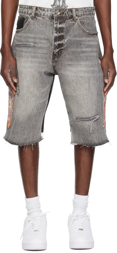 Who Decides War Flame Glass Shorts In Multicolor