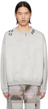 Who Decides War Gray Hardware Sweatshirt In Silver
