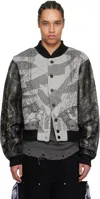 Who Decides War Gray Notre Dame Varsity Jacket In Vintage Grey