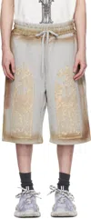 Who Decides War Gray Signature Mechanic Shorts In Vintage Grey