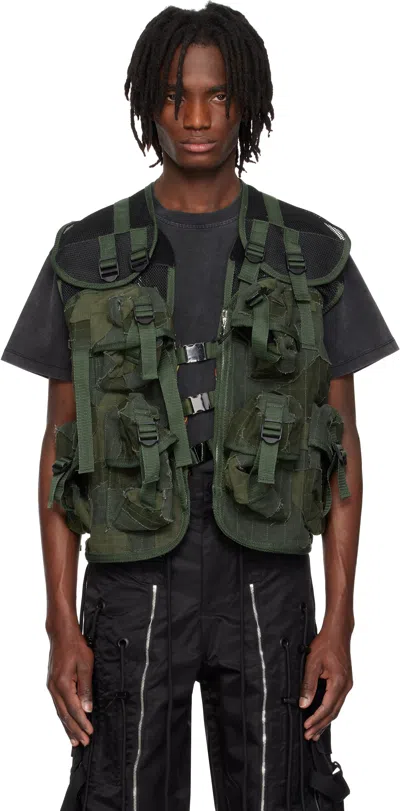 Who Decides War Green Milly Cargo Vest In Olive