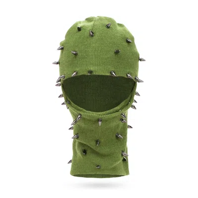 Who Decides War Green Studded Face Mask Baseball Cap