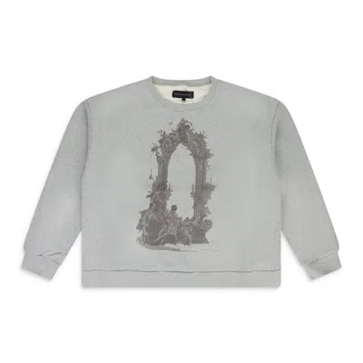 Who Decides War Grey Arc Mirror Pullover Sweater In Gray